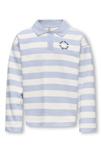 ONLY KOGESTHER L/S POLO EMB VD SWT soft chambray/white alyssum