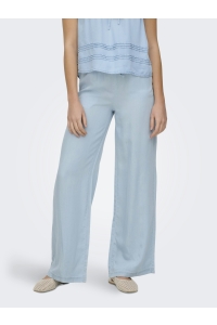 ONLY ONLCHARIS LIFE PULL UP TIE PANTS WV: light blue denim