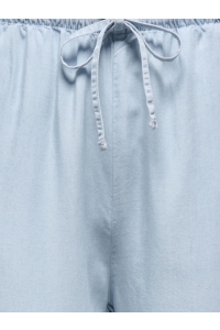 ONLY ONLCHARIS LIFE PULL UP TIE PANTS WV: light blue denim