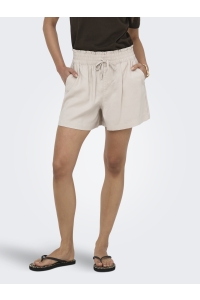 ONLY ONLARIS LIFE PULL UP SHORTS WVN CC pumice stone