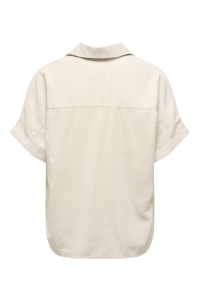 ONLY ONLARIS LIFE CAP SLEEVE SHIRT WVN C: pumice stone