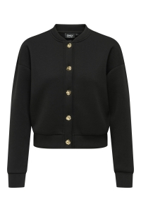 ONLY ONLNAOMI L/S BOMBER SWT black/gold buttons