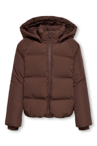 ONLY KOGELLIE FUNCTIONAL HOOD JACKET OTW: brown stone