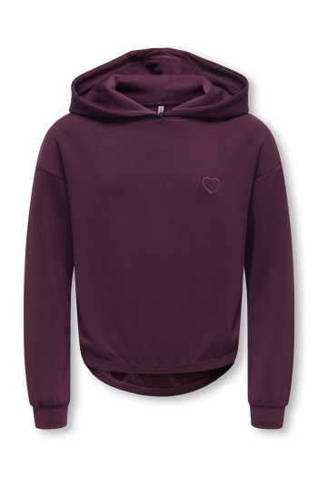 ONLY KOGADA-COOPER HEART L/S HOOD FR SWT: