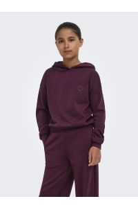 ONLY KOGADA-COOPER HEART L/S HOOD FR SWT: fig/fig emb. heart