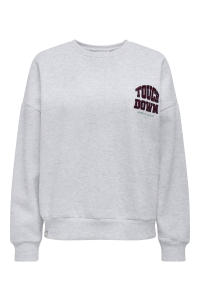ONLY ONLRILLO L/S BOXY O-NECK CS SWT light grey melange/touchdown