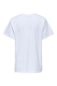 ONLY ONLRIKKA S/S SATIN PRINT TOP BOX CS: bright white/game