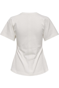 ONLY ONLMARIE LIFE S/S RUCHING TOP JRS N: cloud dancer