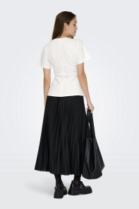 ONLY ONLMARIE LIFE S/S RUCHING TOP JRS N: cloud dancer
