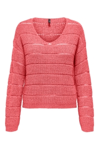 carmakoma CARPAMELA LS V-NECK PULLOVER KNT sugar coral