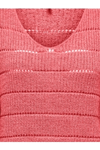 carmakoma CARPAMELA LS V-NECK PULLOVER KNT sugar coral