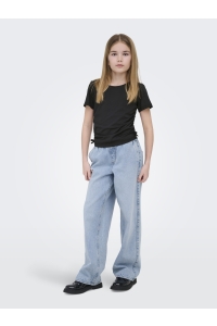 ONLY KOGEA S/S RUCHING TOP VD JRS black