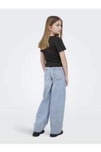 ONLY KOGEA S/S RUCHING TOP VD JRS black