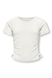 ONLY KOGEA S/S RUCHING TOP VD JRS cloud dancer