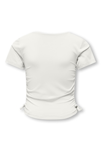 ONLY KOGEA S/S RUCHING TOP VD JRS cloud dancer