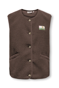 ONLY KOGBABY TEDDY VEST CS PNT chocolate martini/vintage badge
