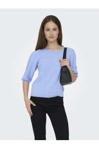 ONLY ONLGLORIA LIFE SS PEARL O-NECK CC K: ultramarine/melange/white pearls