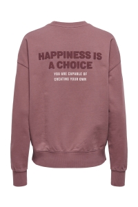 ONLY ONLCATRIN L/S O-NECK PRINT BOX UB S: rose brown/happiness