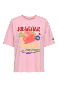 ONLY ONLBOLETTE S/S TOP BOX CC JRS romance rose/fragole