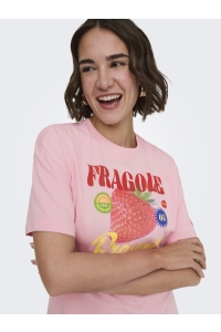 ONLY ONLBOLETTE S/S TOP BOX CC JRS romance rose/fragole