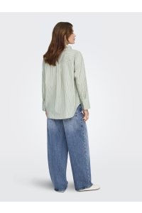 ONLY ONLOREGON ALVA LS REG SHIRT NOOS WV: celadon green/douglas fir