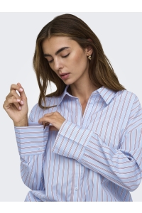 ONLY ONLOREGON ALVA LS REG SHIRT NOOS WV: dusty blue/fig