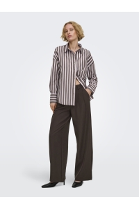 ONLY ONLOREGON ALVA LS REG SHIRT NOOS WV: coffee bean/pirouette