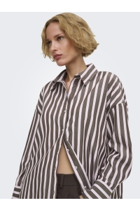 ONLY ONLOREGON ALVA LS REG SHIRT NOOS WV: coffee bean/pirouette