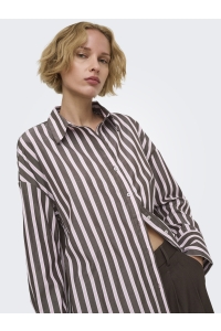 ONLY ONLOREGON ALVA LS REG SHIRT NOOS WV: coffee bean/pirouette