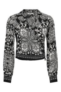 ONLY ONLEMZA AJA L/S LONG SHIRT WVN black/ethnic paisley