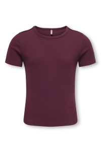 ONLY KOGLUCKY S/S O NECK TOP JRS NOOS windsor wine