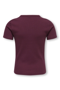ONLY KOGLUCKY S/S O NECK TOP JRS NOOS windsor wine