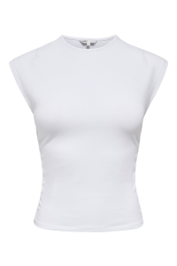 ONLY ONLMIRA CAPSL RUCHING TOP JRS NOOS white