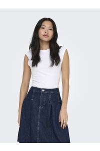 ONLY ONLMIRA CAPSL RUCHING TOP JRS NOOS white