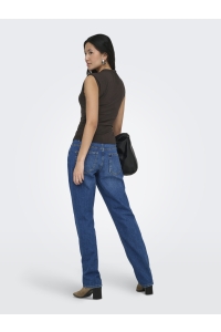 ONLY ONLMIRA CAPSL RUCHING TOP JRS NOOS black coffee