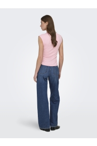 ONLY ONLMIRA CAPSL RUCHING TOP JRS NOOS romance rose