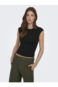 ONLY ONLMIRA CAPSL RUCHING TOP JRS NOOS black
