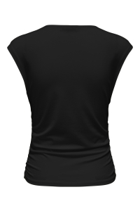 ONLY ONLMIRA CAPSL RUCHING TOP JRS NOOS black