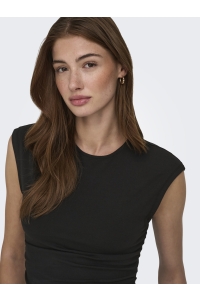 ONLY ONLMIRA CAPSL RUCHING TOP JRS NOOS black