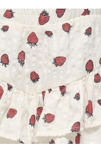 Only Kids KMGFINA CERISE FRILL SKORT AOP WVN tofu/strawberry