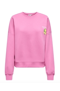 ONLY ONLLINY L/S O-NECK PRINT CS SWT wild orchid/fresh lemon