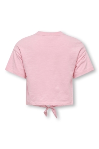 Only Kids KMGIDA SS TIE PRINTED TEE JRS romance rose/strawberry