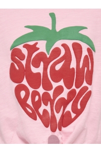 Only Kids KMGIDA SS TIE PRINTED TEE JRS romance rose/strawberry
