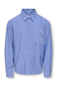 ONLY KOGCOSMO LS SHIRT WVN blue bonnet/cloud dancer