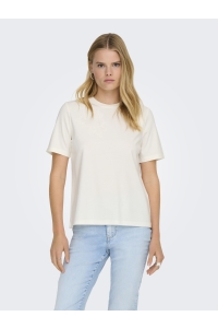 ONLY ONLSOPHIA S/S EMBROIDERY T-SHIRT BO: cloud dancer/sofi flower chest (