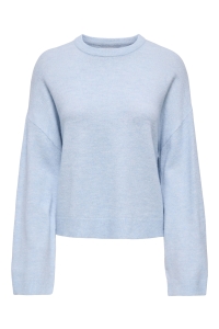 ONLY ONLSIMONI L/S O-NECK PULLOVER KNT N: cashmere blue/melange