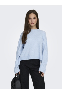 ONLY ONLSIMONI L/S O-NECK PULLOVER KNT N: cashmere blue/melange
