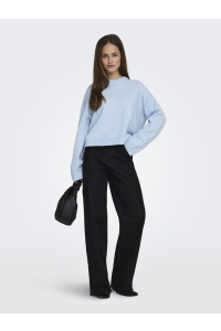 ONLY ONLSIMONI L/S O-NECK PULLOVER KNT N: cashmere blue/melange