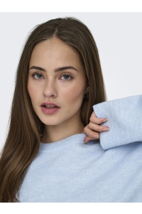 ONLY ONLSIMONI L/S O-NECK PULLOVER KNT N: cashmere blue/melange