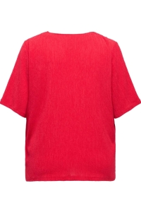 Carmakoma CARANNA LIFE S/S V-NECK BLOUSE JRS barbados cherry